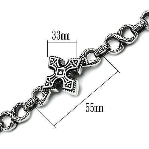 TK439 - High polished (no plating) Stainless Steel Bracelet with No Stone - Alamode - Flyclothing LLC