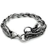 TK441 - High polished (no plating) Stainless Steel Bracelet with No Stone - Alamode