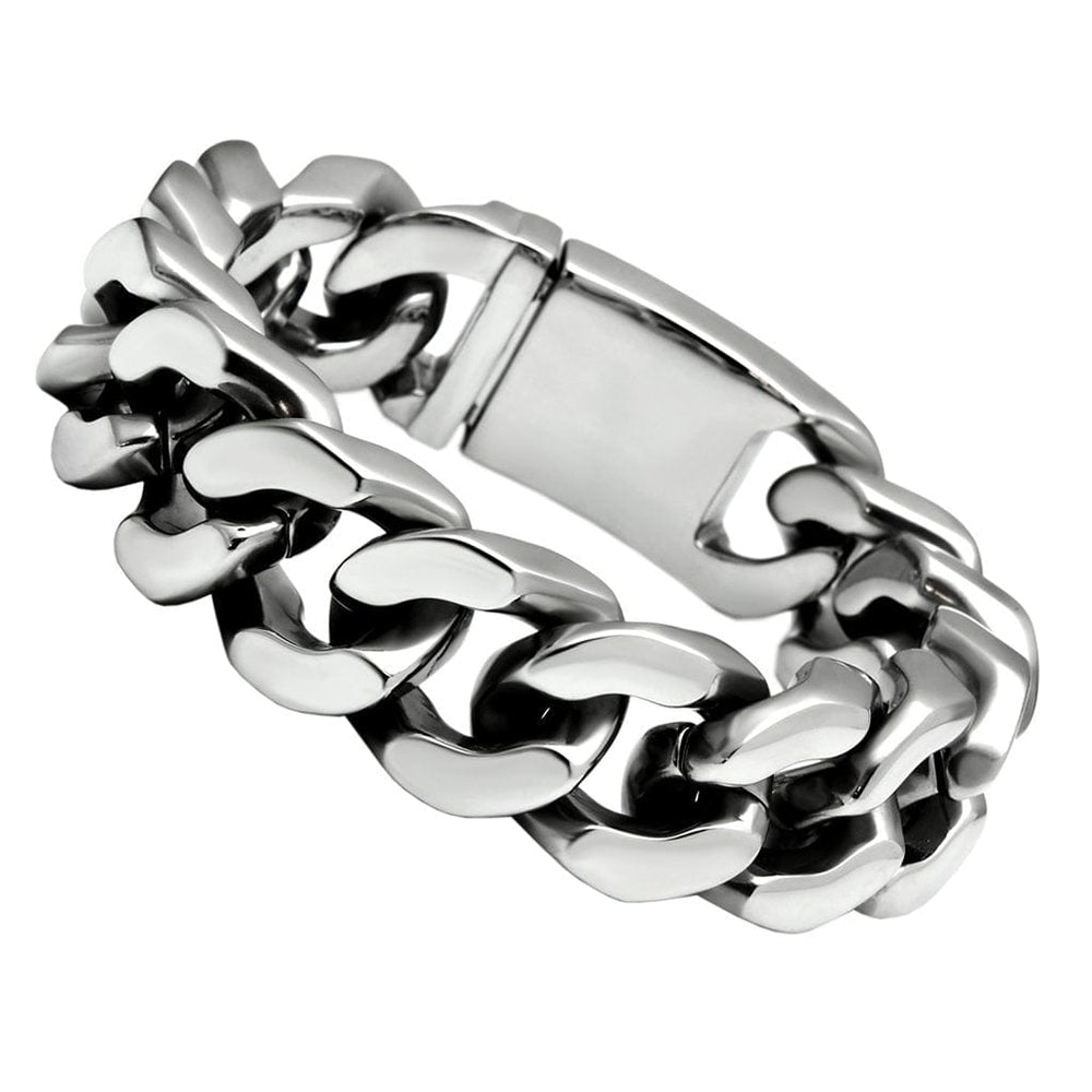 TK442 - High polished (no plating) Stainless Steel Bracelet with No Stone - Alamode