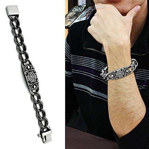 TK443 - High polished (no plating) Stainless Steel Bracelet with No Stone - Alamode - Flyclothing LLC