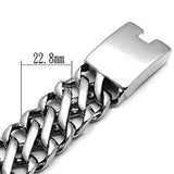 TK447 - High polished (no plating) Stainless Steel Bracelet with No Stone - Alamode