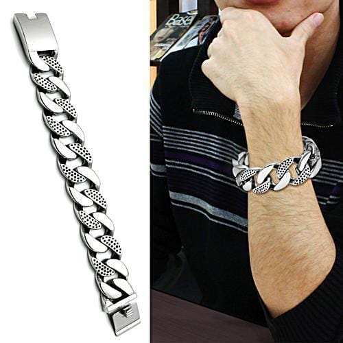 TK448 - High polished (no plating) Stainless Steel Bracelet with No Stone - Alamode - Flyclothing LLC