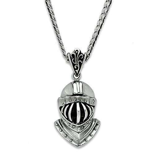 TK458 - High polished (no plating) Stainless Steel Chain Pendant with No Stone - Alamode - Flyclothing LLC