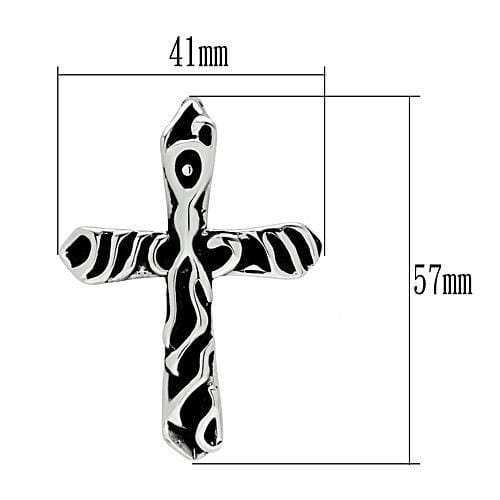 TK460 - High polished (no plating) Stainless Steel Chain Pendant with No Stone - Alamode - Flyclothing LLC