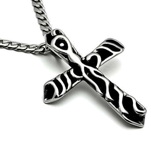 TK460 - High polished (no plating) Stainless Steel Chain Pendant with No Stone - Alamode - Flyclothing LLC