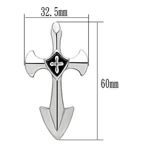 TK462 - High polished (no plating) Stainless Steel Chain Pendant with No Stone - Alamode - Flyclothing LLC