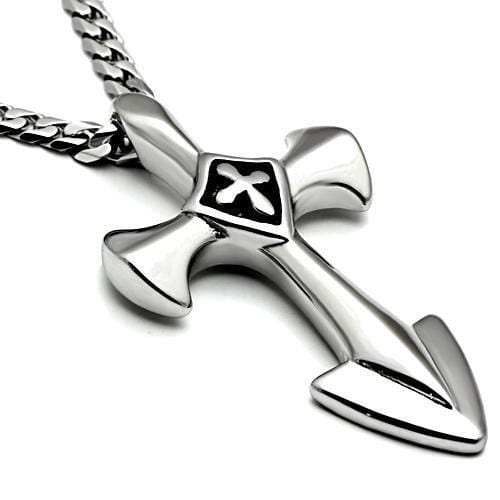 TK462 - High polished (no plating) Stainless Steel Chain Pendant with No Stone - Alamode - Flyclothing LLC