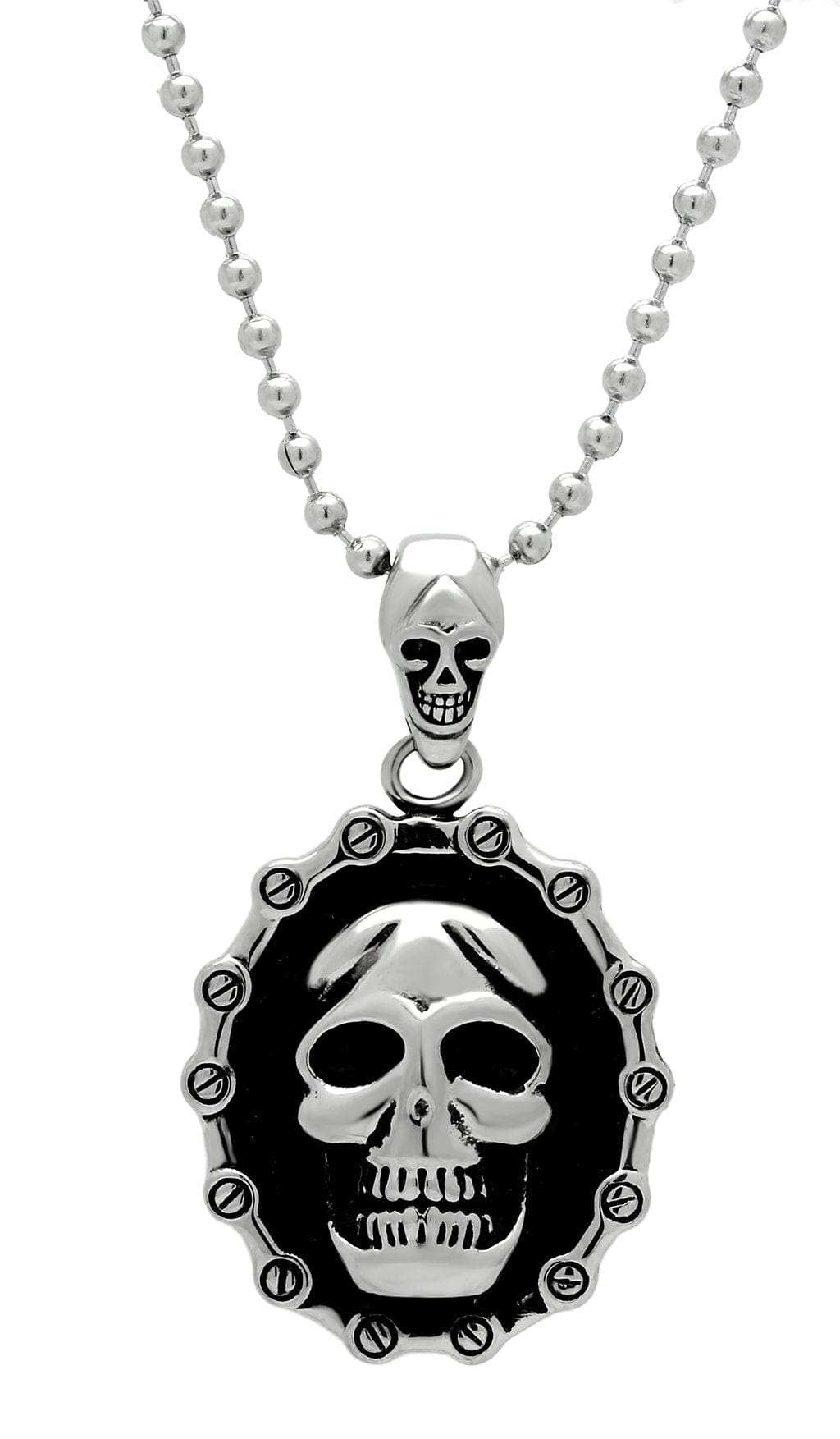 TK463 - High polished (no plating) Stainless Steel Chain Pendant with No Stone - Alamode - Flyclothing LLC