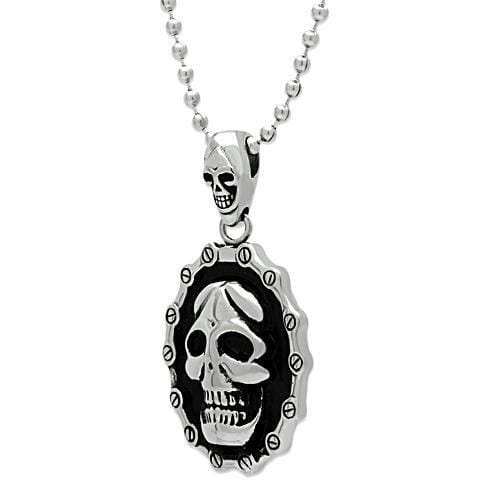 TK463 - High polished (no plating) Stainless Steel Chain Pendant with No Stone - Alamode - Flyclothing LLC