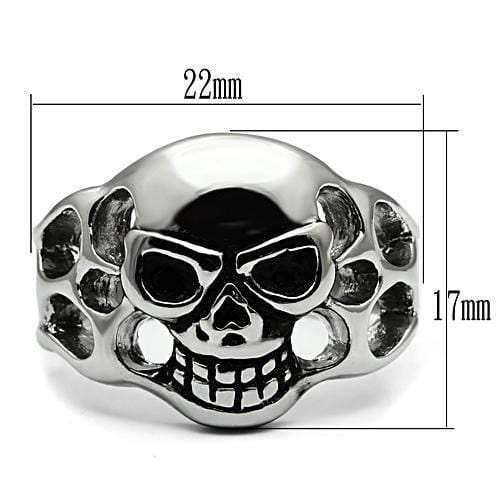 TK468 - High polished (no plating) Stainless Steel Ring with No Stone - Alamode - Flyclothing LLC