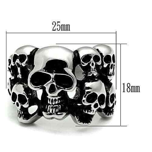 TK471 - High polished (no plating) Stainless Steel Ring with No Stone - Alamode - Flyclothing LLC