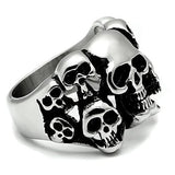 TK471 - High polished (no plating) Stainless Steel Ring with No Stone - Alamode