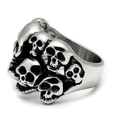 TK471 - High polished (no plating) Stainless Steel Ring with No Stone - Alamode