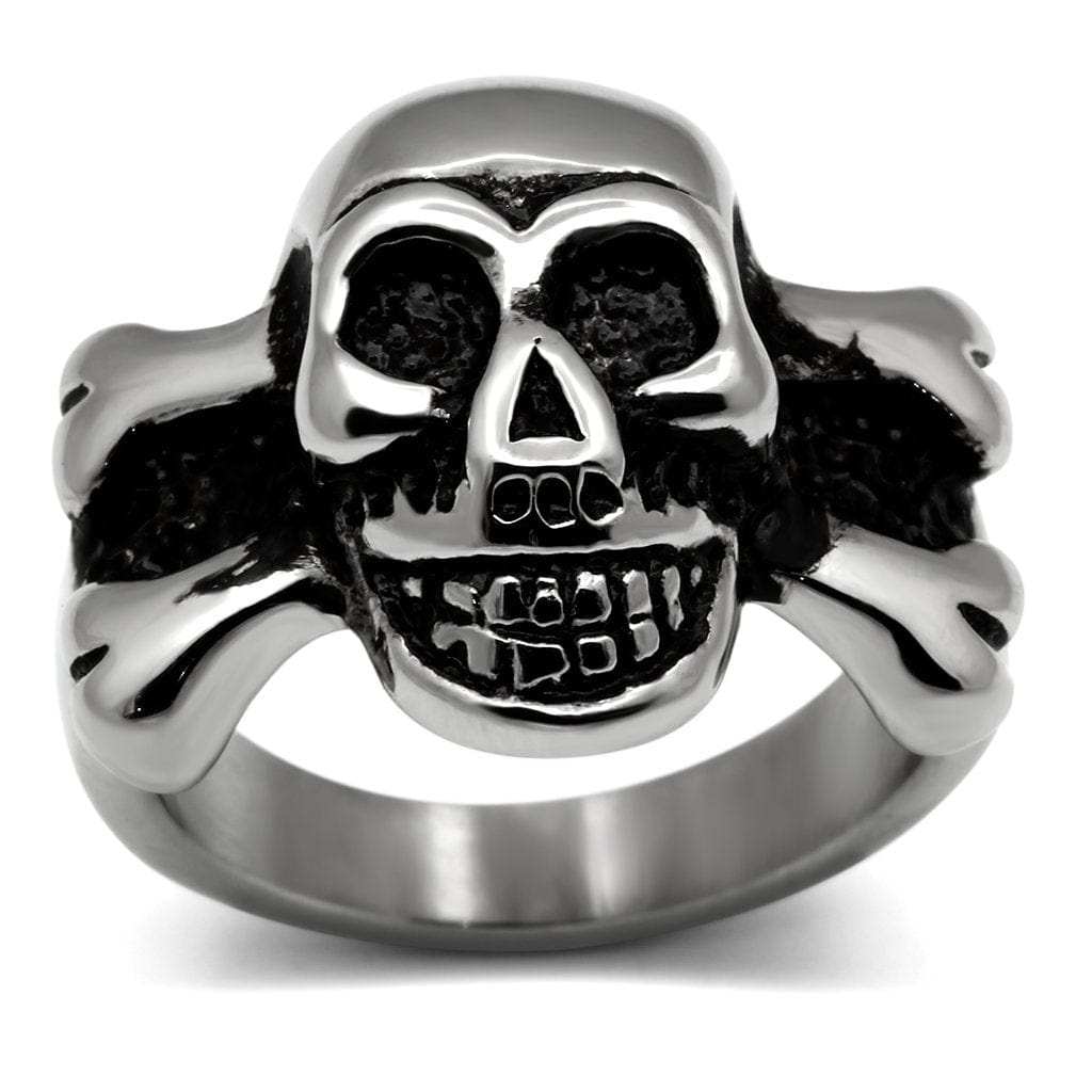 TK474 - High polished (no plating) Stainless Steel Ring with No Stone - Alamode - Flyclothing LLC