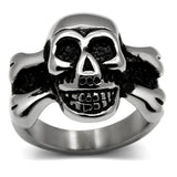 TK474 - High polished (no plating) Stainless Steel Ring with No Stone - Alamode