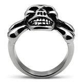 TK474 - High polished (no plating) Stainless Steel Ring with No Stone - Alamode