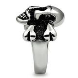 TK474 - High polished (no plating) Stainless Steel Ring with No Stone - Alamode