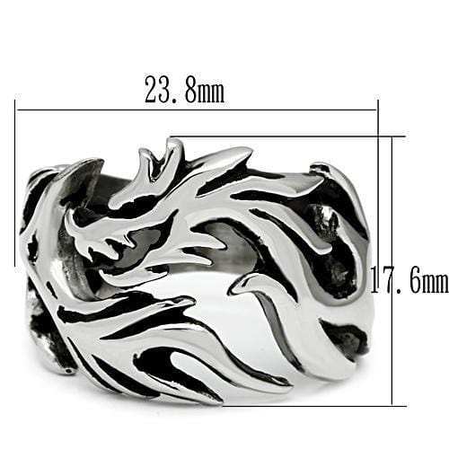 TK479 - High polished (no plating) Stainless Steel Ring with No Stone - Alamode - Flyclothing LLC