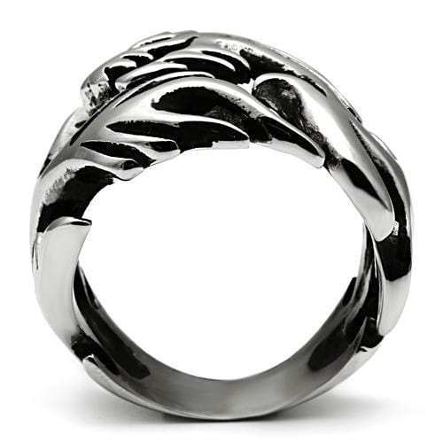 TK479 - High polished (no plating) Stainless Steel Ring with No Stone - Alamode - Flyclothing LLC