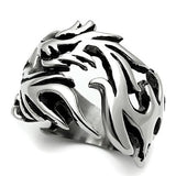 TK479 - High polished (no plating) Stainless Steel Ring with No Stone - Alamode