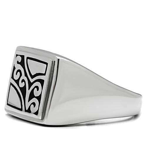 TK482 - High polished (no plating) Stainless Steel Ring with No Stone - Alamode - Flyclothing LLC