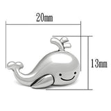 TK503 - High polished (no plating) Stainless Steel Earrings with No Stone - Alamode