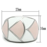 TK508 - High polished (no plating) Stainless Steel Ring with Epoxy in Multi Color - Alamode - Flyclothing LLC