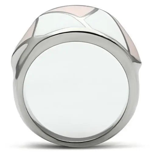 TK508 - High polished (no plating) Stainless Steel Ring with Epoxy in Multi Color - Alamode - Flyclothing LLC