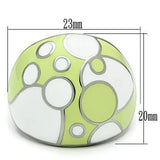 TK511 - High polished (no plating) Stainless Steel Ring with Epoxy in Multi Color - Alamode - Flyclothing LLC