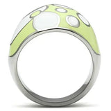 TK511 - High polished (no plating) Stainless Steel Ring with Epoxy in Multi Color - Alamode - Flyclothing LLC