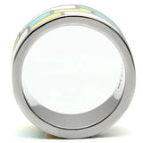 TK514 - High polished (no plating) Stainless Steel Ring with Epoxy in Multi Color - Alamode - Flyclothing LLC