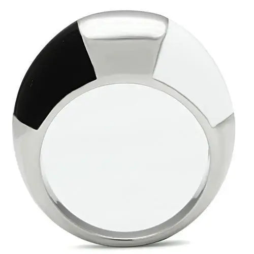 TK515 - High polished (no plating) Stainless Steel Ring with Epoxy in Multi Color - Alamode - Flyclothing LLC