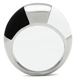 TK515 - High polished (no plating) Stainless Steel Ring with Epoxy in Multi Color - Alamode - Flyclothing LLC