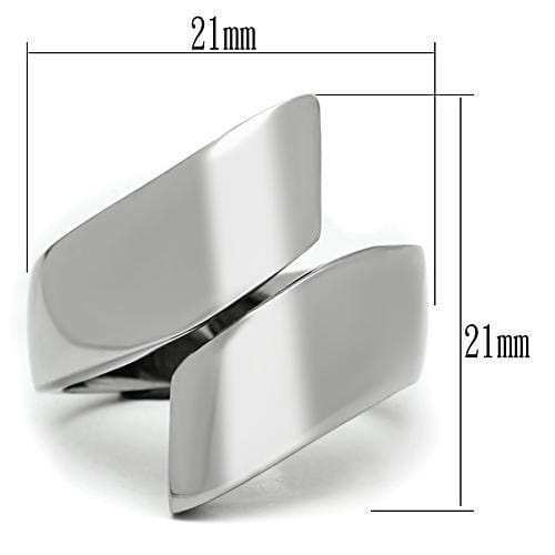 TK516 - High polished (no plating) Stainless Steel Ring with No Stone - Alamode - Flyclothing LLC