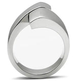 TK516 - High polished (no plating) Stainless Steel Ring with No Stone - Alamode - Flyclothing LLC
