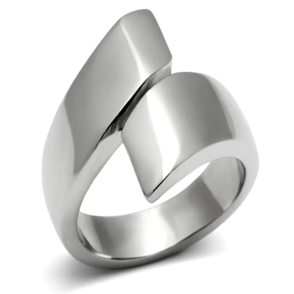 TK516 - High polished (no plating) Stainless Steel Ring with No Stone - Alamode - Flyclothing LLC