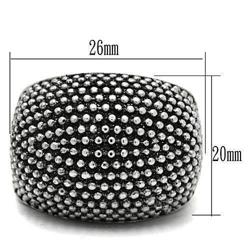TK519 - High polished (no plating) Stainless Steel Ring with No Stone - Alamode - Flyclothing LLC