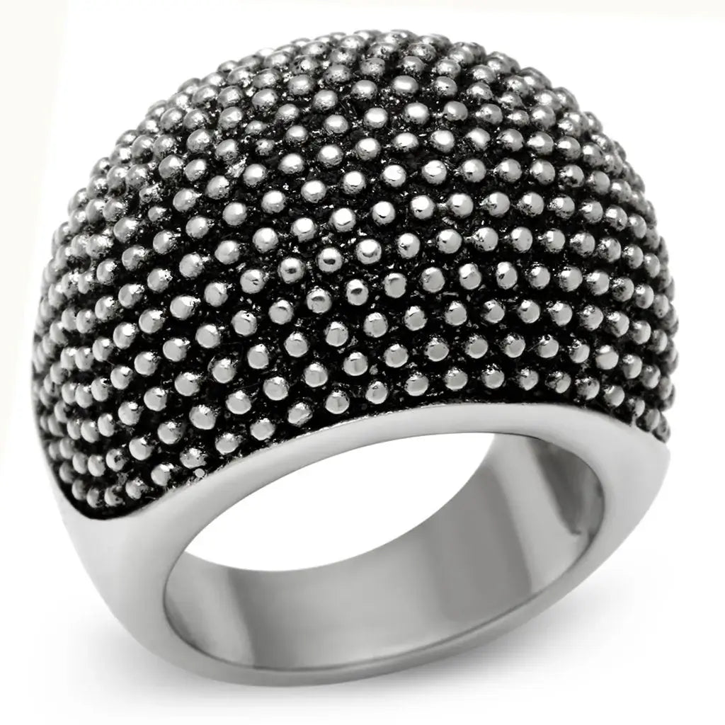TK519 - High polished (no plating) Stainless Steel Ring with No Stone - Alamode - Flyclothing LLC
