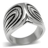 TK521 - High polished (no plating) Stainless Steel Ring with No Stone - Alamode - Flyclothing LLC