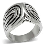 TK521 - High polished (no plating) Stainless Steel Ring with No Stone - Alamode - Flyclothing LLC