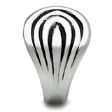 TK521 - High polished (no plating) Stainless Steel Ring with No Stone - Alamode - Flyclothing LLC