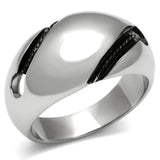 TK524 - High polished (no plating) Stainless Steel Ring with No Stone - Alamode - Flyclothing LLC