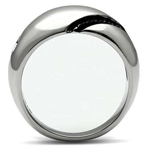TK524 - High polished (no plating) Stainless Steel Ring with No Stone - Alamode - Flyclothing LLC