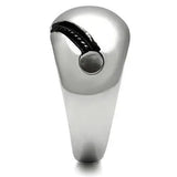 TK524 - High polished (no plating) Stainless Steel Ring with No Stone - Alamode - Flyclothing LLC