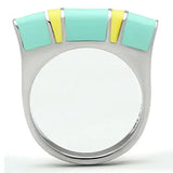 TK528 - High polished (no plating) Stainless Steel Ring with No Stone - Alamode - Flyclothing LLC