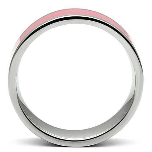 TK545 - High polished (no plating) Stainless Steel Ring with Epoxy in Rose - Alamode - Flyclothing LLC