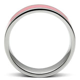TK545 - High polished (no plating) Stainless Steel Ring with Epoxy  in Rose - Alamode