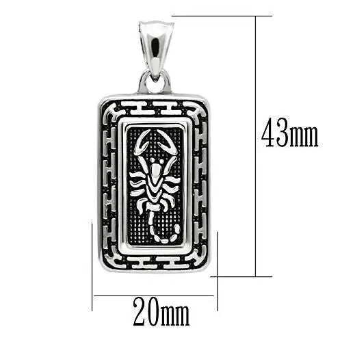 High polished (no plating) Stainless Steel Chain Pendant with No Stone - Alamode - Flyclothing LLC