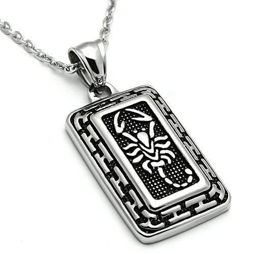 High polished (no plating) Stainless Steel Chain Pendant with No Stone - Alamode - Flyclothing LLC