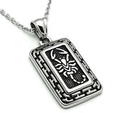 TK546 - High polished (no plating) Stainless Steel Chain Pendant with No Stone - Alamode - Flyclothing LLC